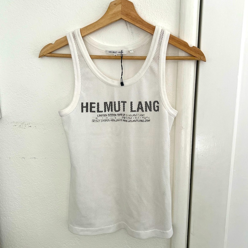 HELMUT LANG Unisex Mesh Tank top Size XS.